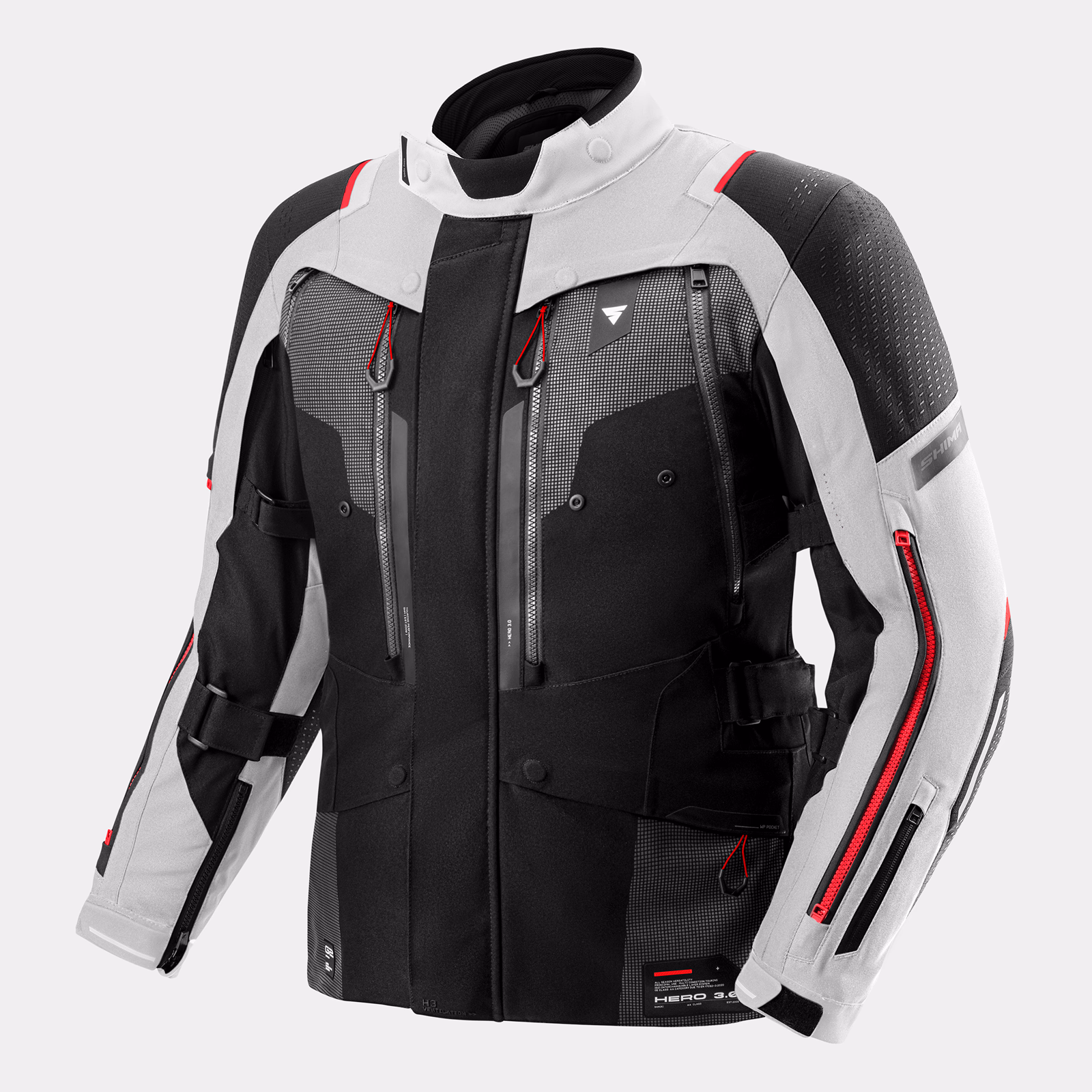 SHIMA_HERO 3.0_JKT_MEN_GREY RED_FRONT